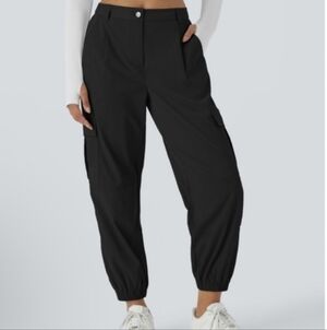 Halara Size Large Black Joggers With Cargo Pockets